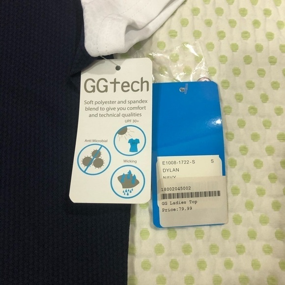 GG BLUE - WOMEN’S DYLAN SHORT SLEEVE ATHLETIC TOP COLOR BLOCK NWT - Picture 7 of 11